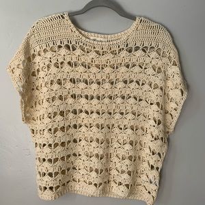 Short Sleeve Crochet Top